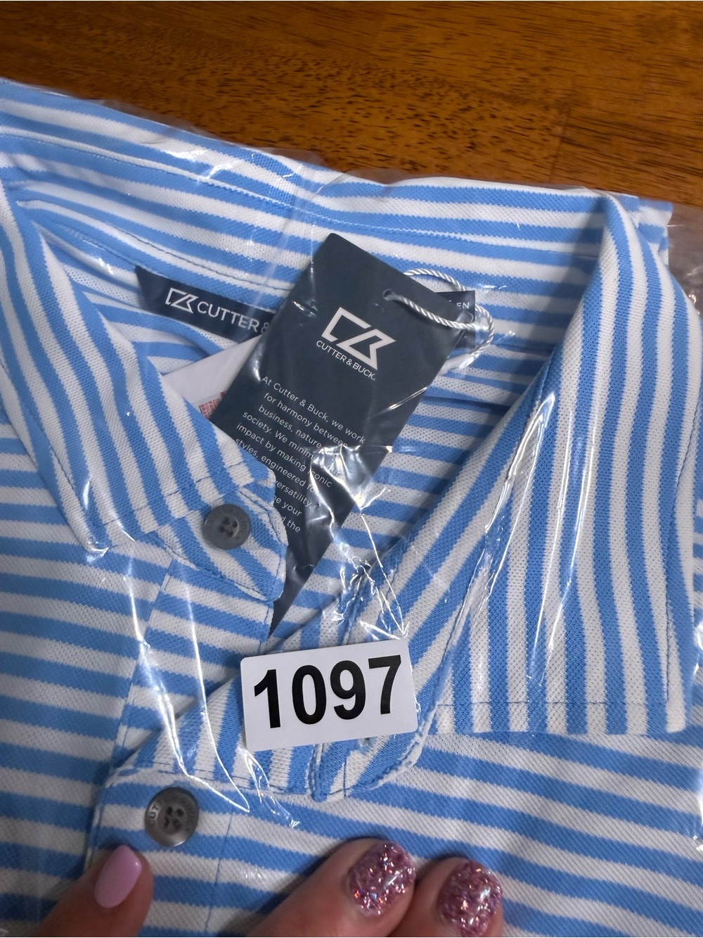 NWT Cutter & Buck Ole Miss Rebels Polo Shirt Mens XXXL Forge Stripe Golf Blue - Picture 12 of 12
